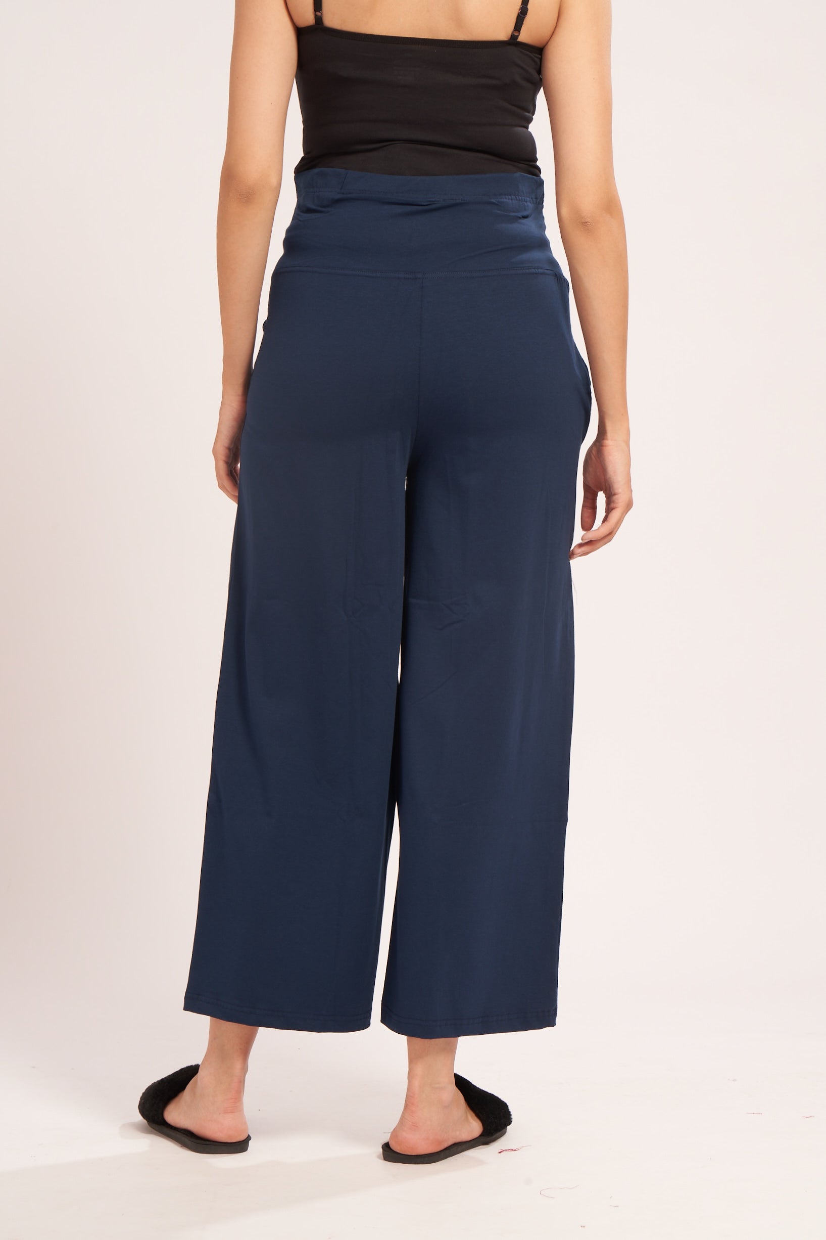 AV2 Women's Cotton Lycra Stretchable Relaxed Fit Maternity Pants | Maternity Yoga Pants | Maternity Trousers Navy Small - 5556B