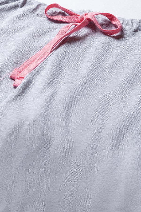 AV2 Women Cotton Graphic Feeding/Nursing/Maternity Top & Pyjama Set Pink - 2688G