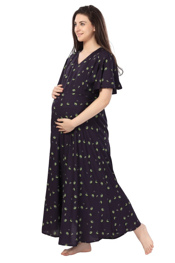 AV2 Women Maternity Feeding Kurti Navy - 5132A