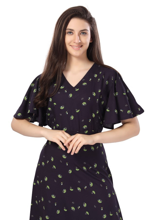 AV2 Women Maternity Feeding Kurti Navy - 5132A