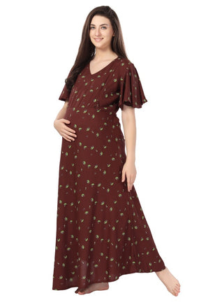 AV2 Women Maternity Feeding Kurti Brown - 5132B