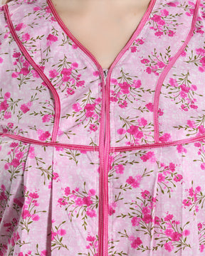 AV2 Women Printed Feeding/Nursing/Maternity Nighty Pink - 1184A