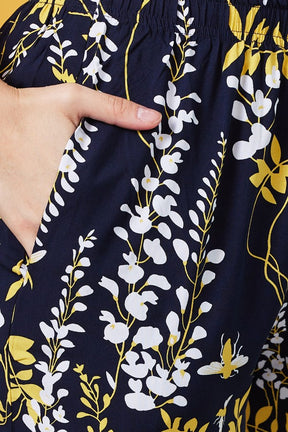 AV2 Women Rayon Printed Co-ords Navy Blue - 2399C