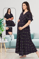 AV2 Women Maternity Feeding Kurti Navy - 5132A