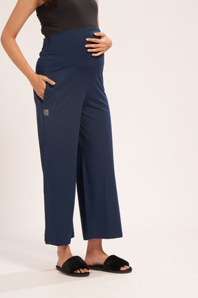 AV2 Women's Cotton Lycra Stretchable Relaxed Fit Maternity Pants | Maternity Yoga Pants | Maternity Trousers Navy Small - 5556B