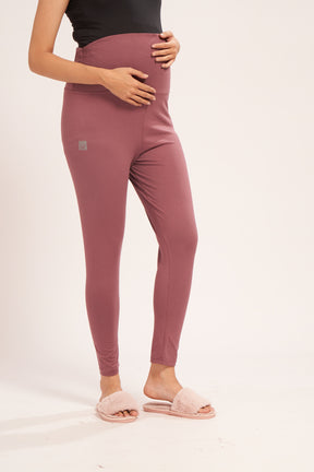 AV2 Women's Cotton Lycra Stretchable Maternity Leggings for Pregnant Women | Maternity Ethnic Leggings For Kurtas & Kurtis | Maternity Trousers Pink Small - 5557D